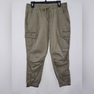 Women Polo Olive GreenCargo Pants Medium